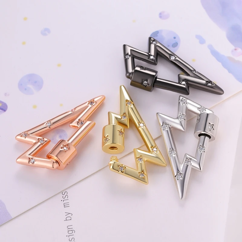 Juya 18K Echtgold versilbert Cz Handtaschenhaken Karabiner Federverschlüsse Zubehör für DIY Luxus Anhänger Schmuckherstellung – Detail 19