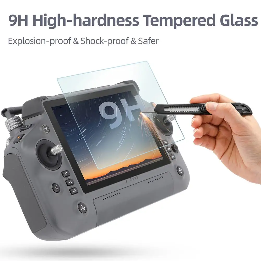 Pellicola Protettiva In Vetro Temperato 2 Pezzi Pellicola Protettiva Antigraffio Compatibile Per Telecomando Dji Rc Plus M30