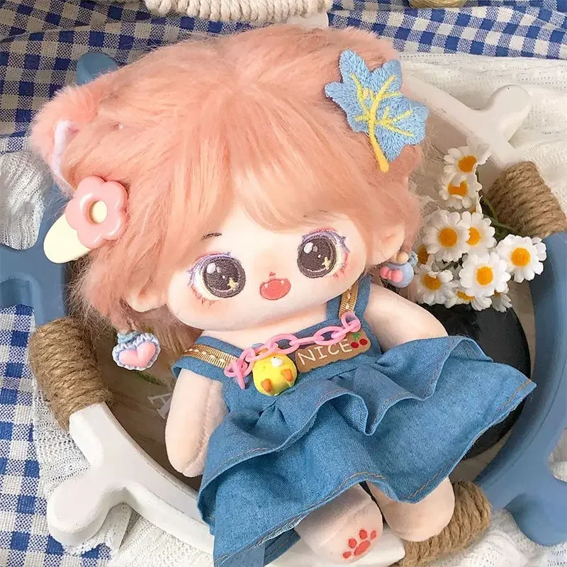 Denim skirt 20cm baby clothes cute cotton doll clothes suspender small skirt summer 2