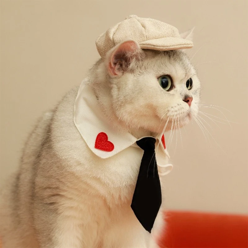 레트로 애완동물 베레모, 클래식 프랑스 애완동물 사진 촬영용 모자, 고양이 액세서리, 강아지 모자, 소형견 및 고양이용 헤드기어 선물