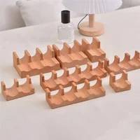 A96K-Wood Sushi Tacos Holder Taco Stand Serving Rack Divider Taco Rack Tray Plates For Home Restaurant Dining Party 1