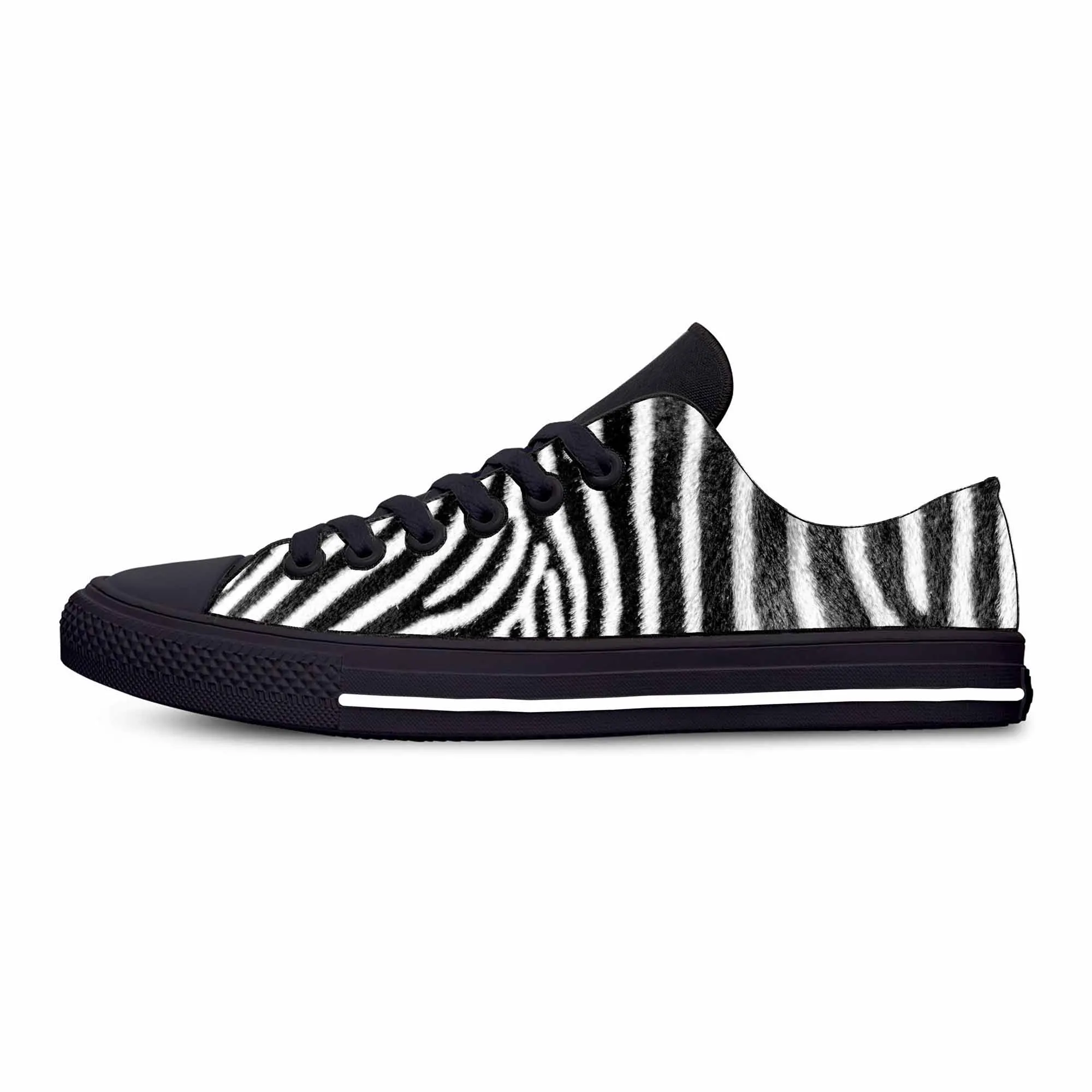 

Кроссовки мужские/женские с рисунком зебры, модная повседневная обувь из ткани в полоску, с низким верхом, удобные дышащие кеды с 3D принтом