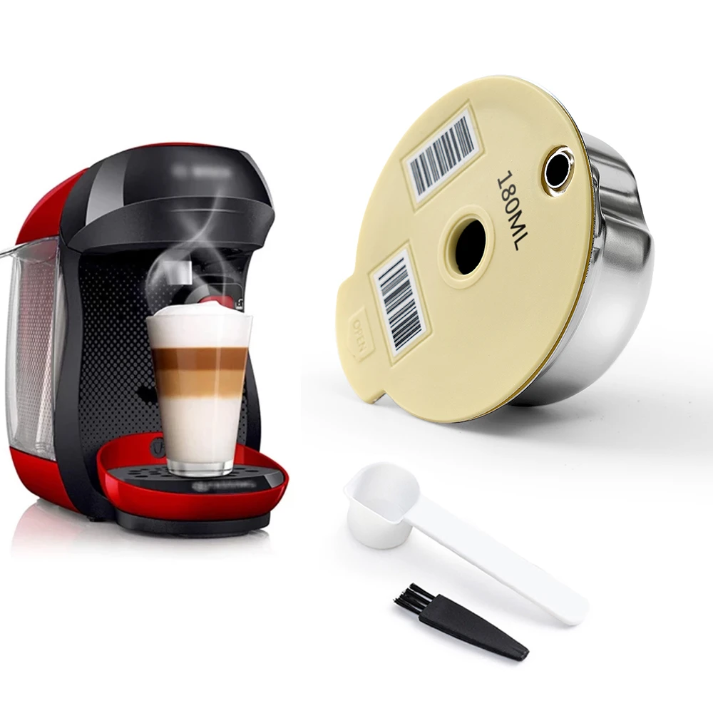 60/180/200/220ML Stainless Steel Reusable Coffee Capsule Pods For Bosch