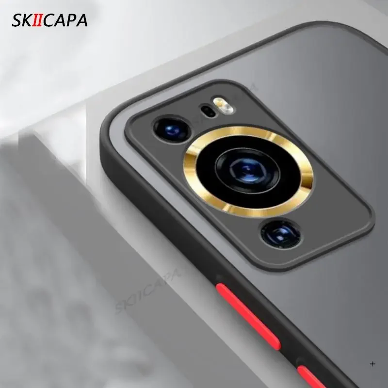 Matte Translucent Phone Case with Camera Lens Protection and Shockproof Design