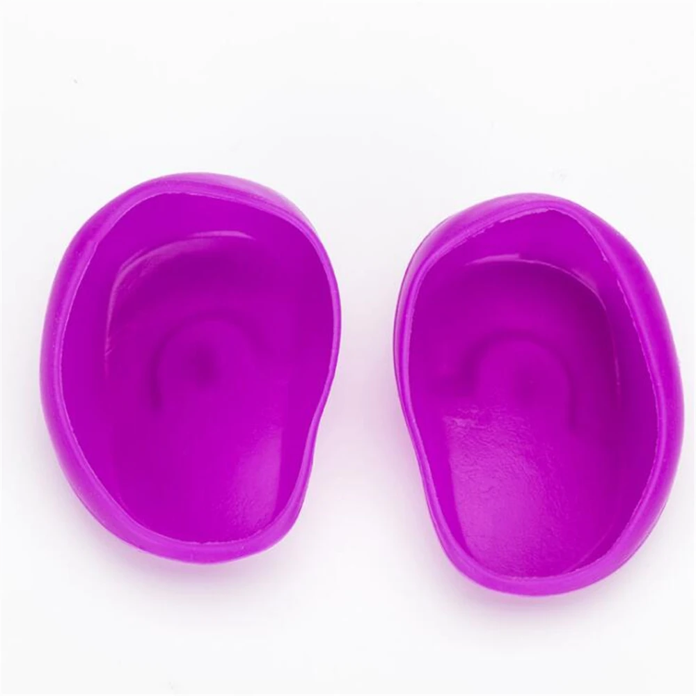 Disposable ear covers 2pcs Silicone Ear Cover Hair Coloring Dyeing Ear Protector Waterproof Shower Shield Earmuffs Caps Salon Styling