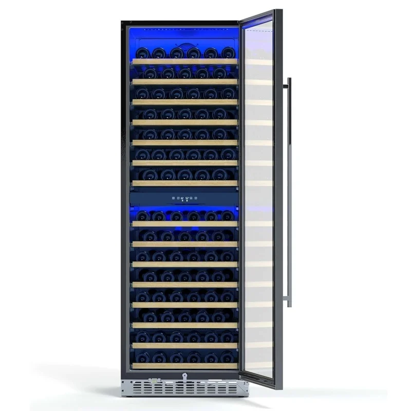 Dual Zone Wine Cooler 15.1 Cu.Ft. Wine Coolers Digital Touch Pad Refrigerated Liquor Cabinet Wine Cooler Cabinet