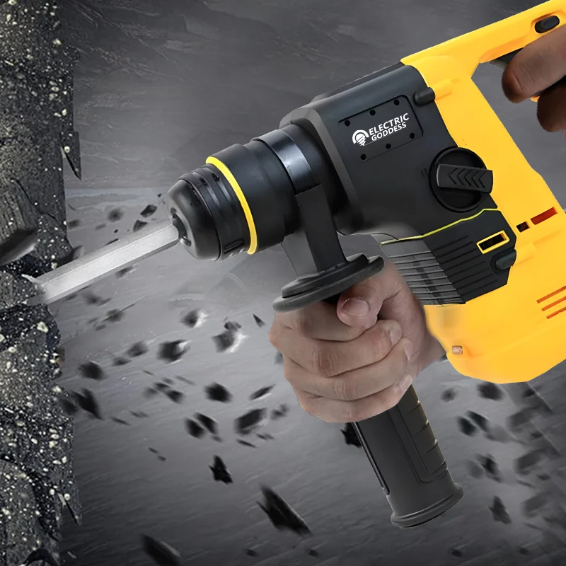 Electric Goddess  Brushless Electric Hammer Drill Multifunctional Rotary Cordless Rechargeable Power Tool For Dewalt 20V Battery 4