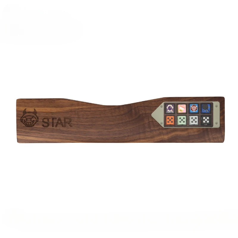 Mifuny-teclado Mecânico de Madeira com Tapete Personalizado Descanso de Pulso Walnut Ergonômico Gaming Desk Pad Suporte para Armazenamento Key Caps - Imagem 4