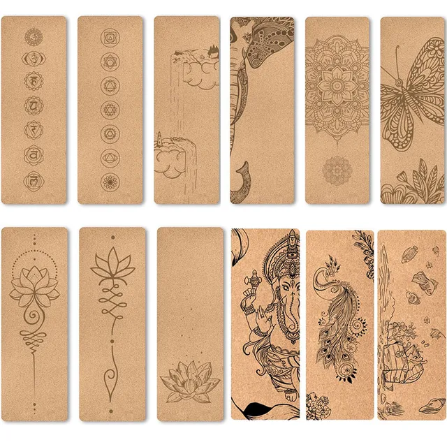 New Fashion 4mm Double Sides Non Slip High Elastic Cork Yoga Mat Fitness Gym Cushion Pilates Mats Customized