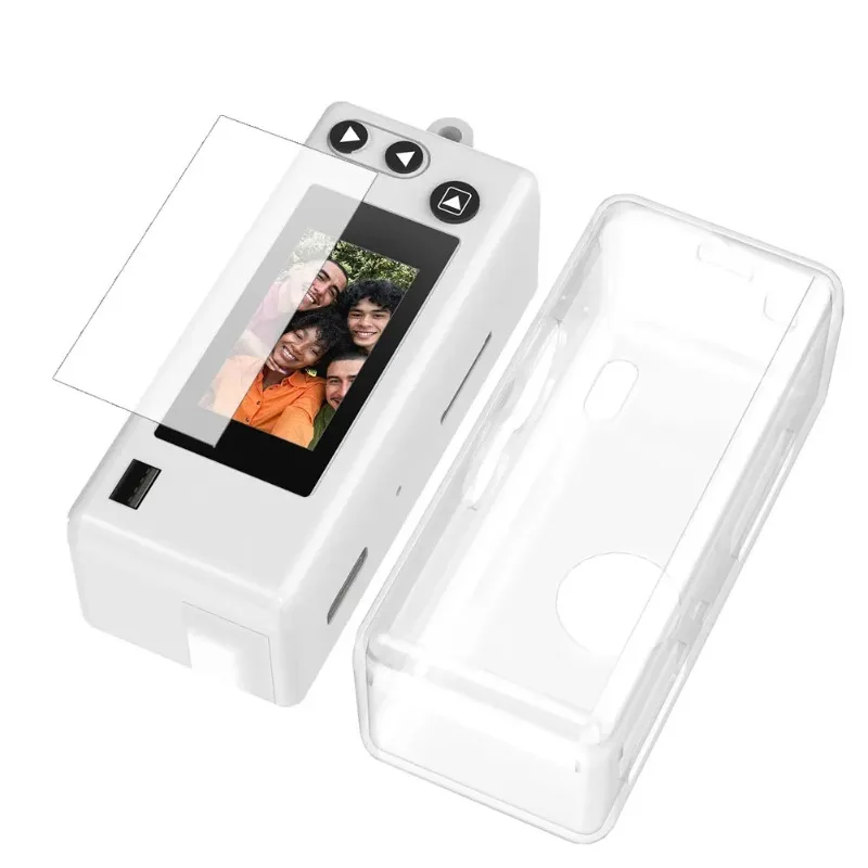 2in1 보호 키트 Kodak Charmera 미니 카메라 필름용 강화 유리 스크린이 포함된 Transprent TPU 케이스 안티드롭 카메라 키트