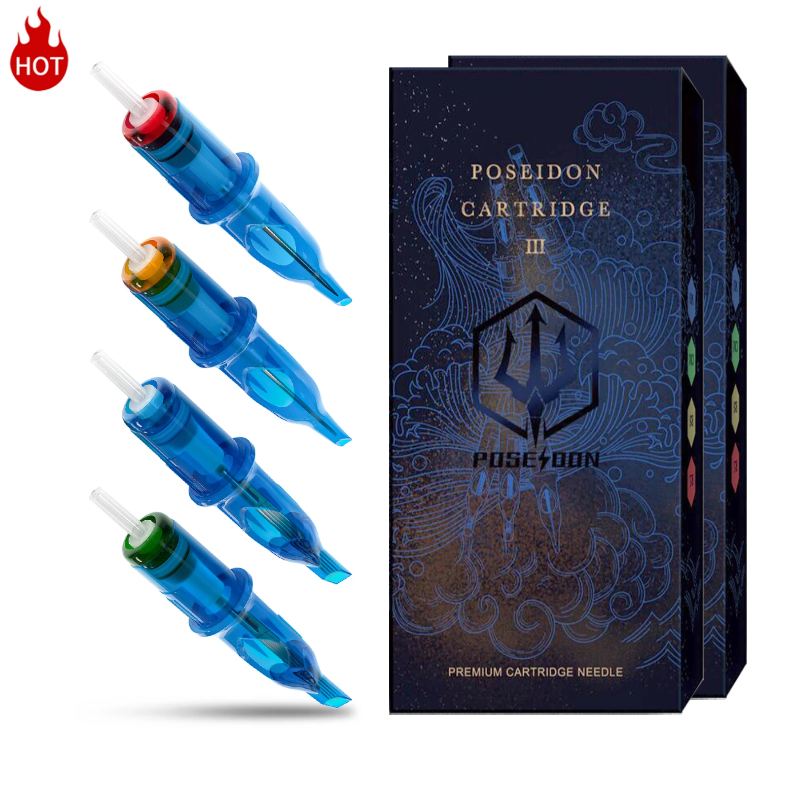 Poseidon 10 teile/schachtel Tattoo Nadeln Einweg sterile Tattoo Patrone Nadeln Permanent Make-up rl cm für Tattoo Maschine Stift – Detail 2