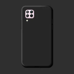 Soft Silicone Back Phone Case - Durable Protective Cover Coque  Shell for Nova 6 SE (Black)