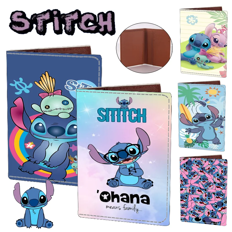 DisneyStitchPassportCoverFashionLeatherTravelPassportsPurse