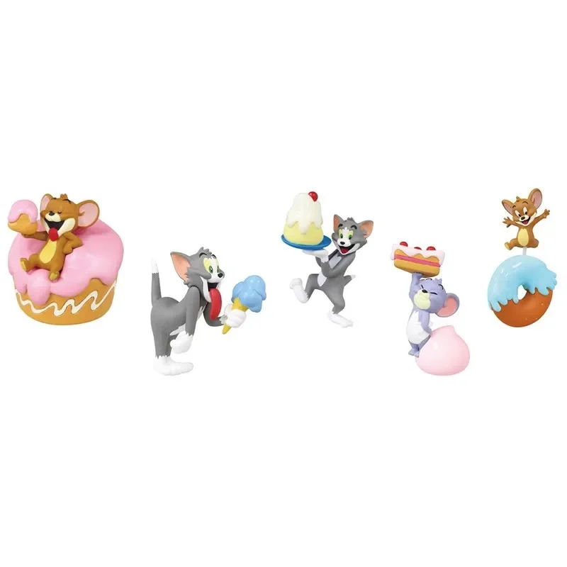Bandai Giapponese Genuine Gacha Modello In Scala Tom E Jerri 80Th Anniversary Cake Gacha Action Figure Toys