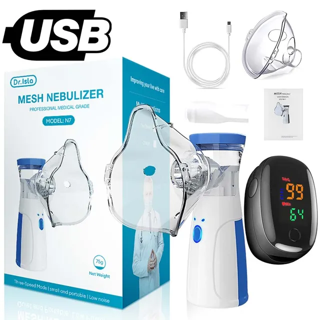 Medical Silent Mesh Nebulizer Handheld Asthma Inhaler Atomizer Children Health Care Oximeter Mini Portable Nebulizer Humidifier 1