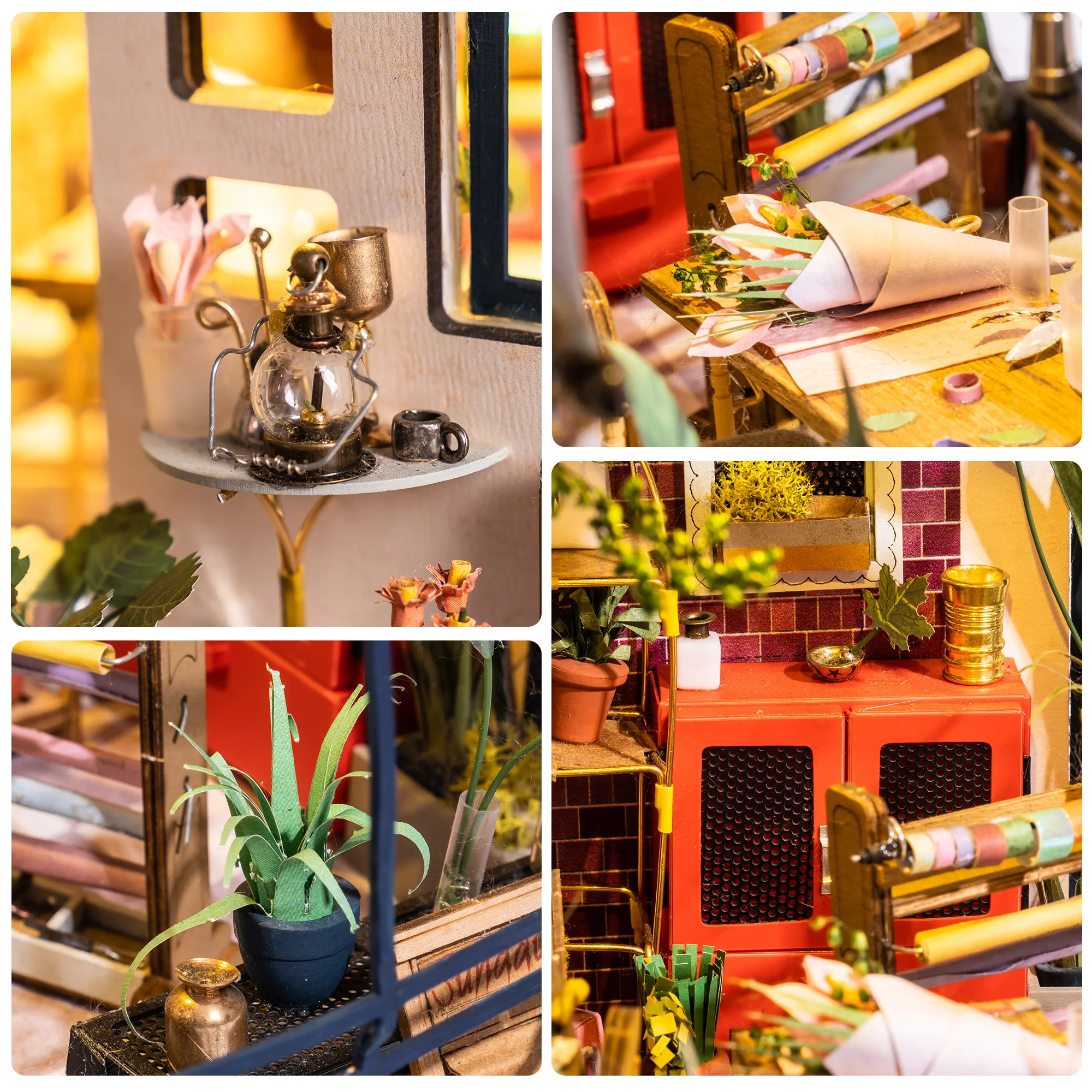 Robotime Rolife DIY Wooden Doll House Emily's Flower Shop Miniature Dollhouse Toys For Children Women - DG145 - Image 2