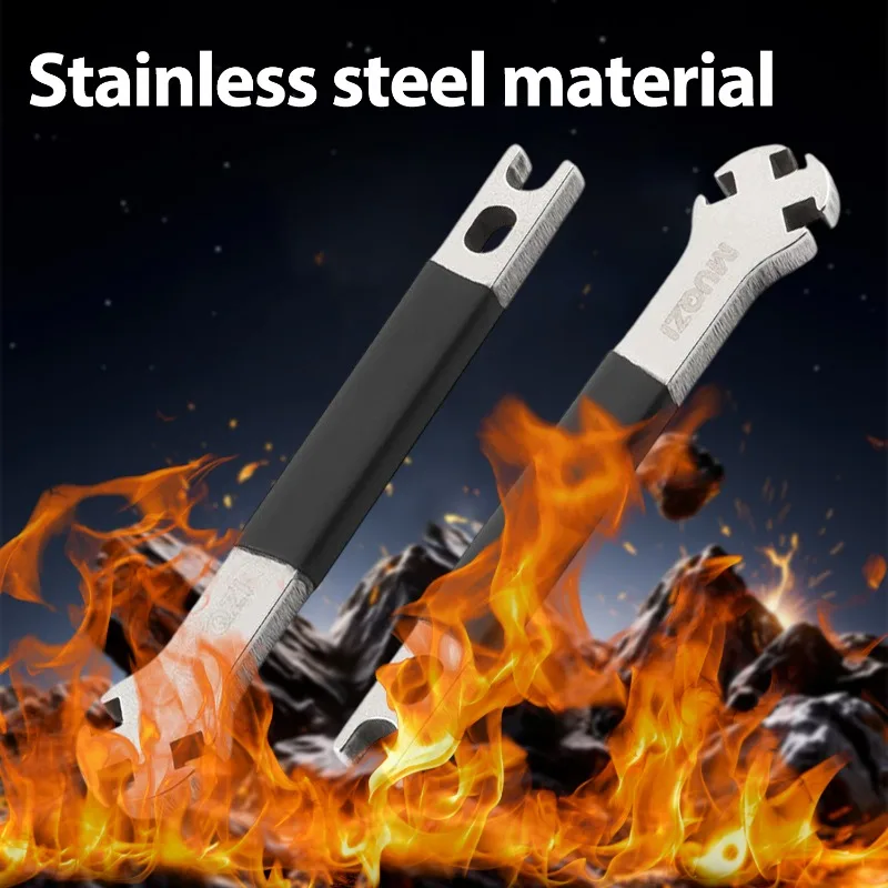 Professional Bike Spoke Wrench Tool  Stainless Steel Bicycle Wheel Repair Cycling Tool Kit for Bicycle/Motorcycle Spoke Adjuster