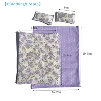 Ensemble de literie miniature pour maison de poupée 1/12, quatre pièces, drap, couette, oreiller, housse de couette, décoration de chambre de poupée【AliS8】 6
