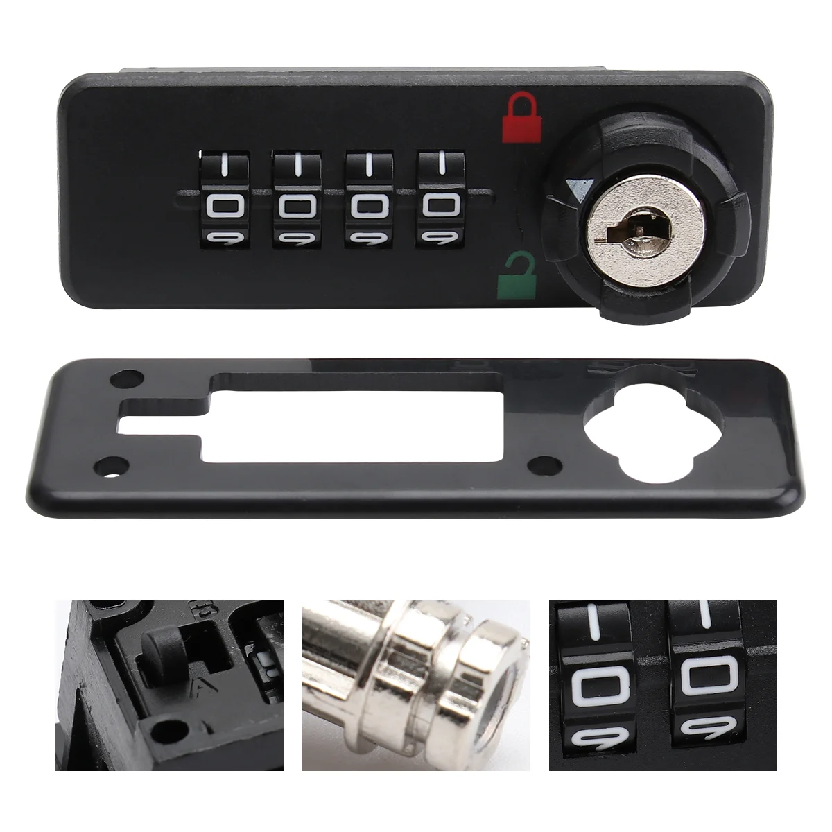 4 Password Mailbox Lock Mechanical Coded Door Locks for Cabinet Drawer Tubular Number