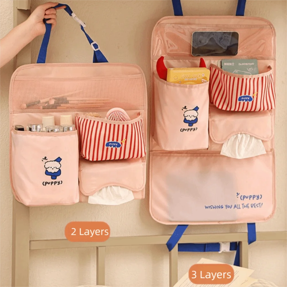 Multi Pocket Car Seat Storage Bag Large Capacity Foldable Rear Door Hanging Bag Easy Installation 2/3 Layers Seatback Pockets