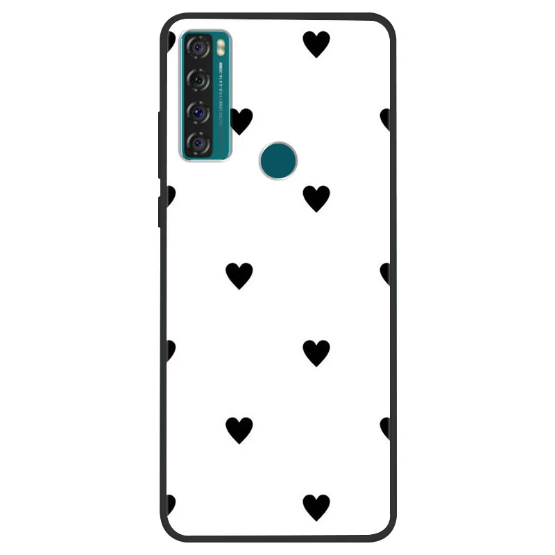 Space Painted Black Silicone TPU Case - Protective Shell Cover