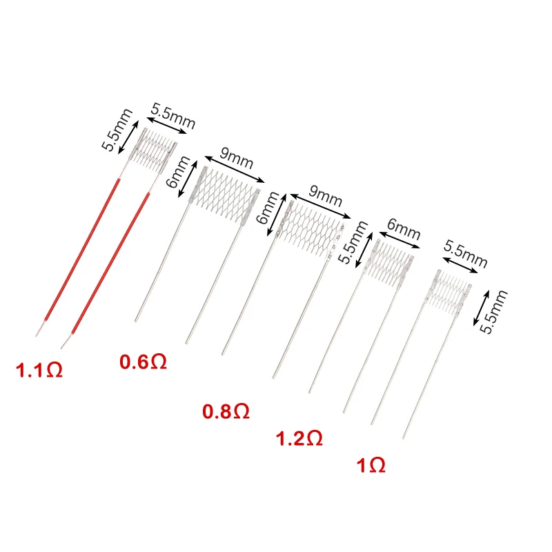 DIY Mesh Coils DIY Rebuild Kit 10Pcs/box 0.6/0.8/1.0/1.1/1.2 Ohm Coil Tool Accessories