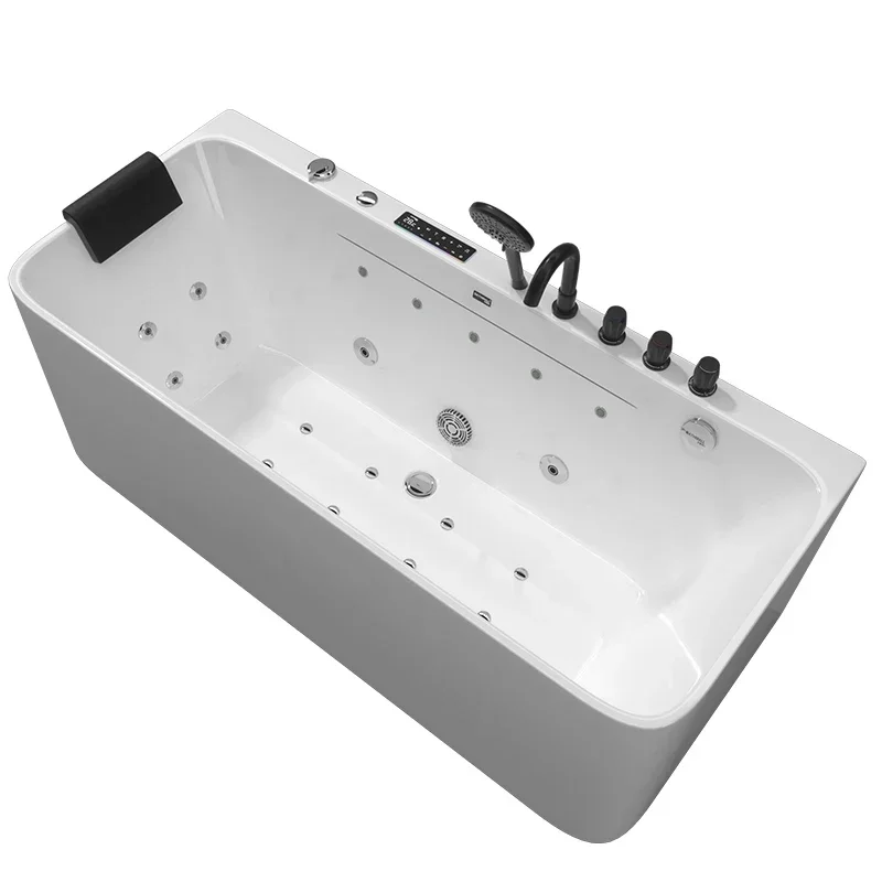Acrylic smart surf massage constant temperature heating square household bathtub