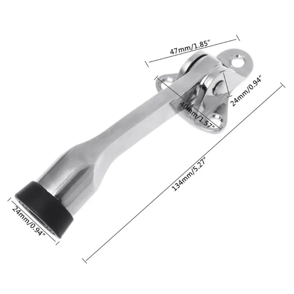Kick Down Door Stopper Zinc Alloy Lever Door Holder Catcher Wall Floor Mounted