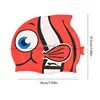 Children Elastic Swimming Hats Stretchy Swimming Hat In Cartoon Fish Shape Soft Silicone Swim Bathing Caps For Swimming Lessons 6