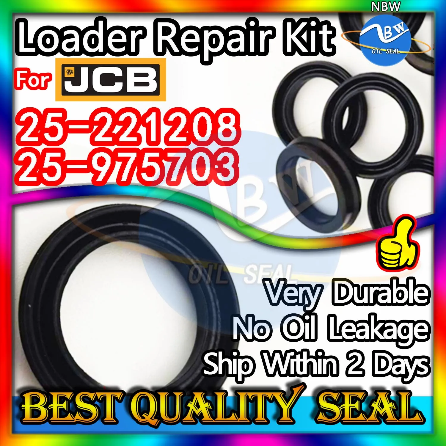 For JCB 25-221208 25-975703 Loader Oil Seals Kit High Quality Repair Lift Tilt Steering 25 221208 25 975703 3CX Engine O-ring