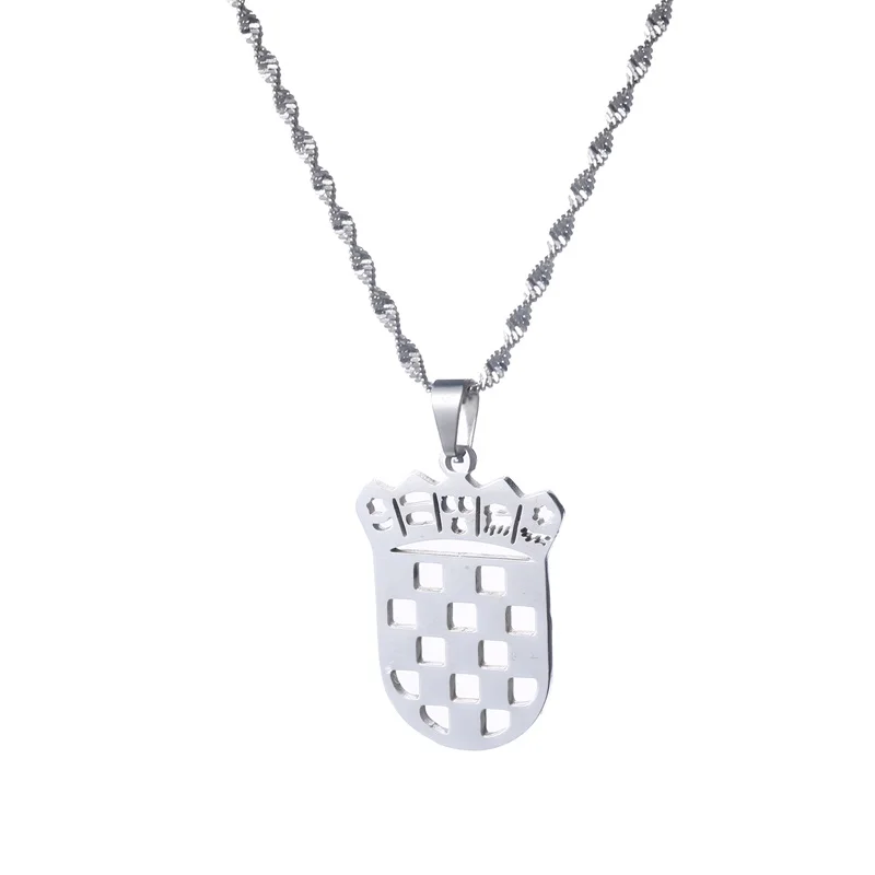 Croatia Flag Pendant Necklaces for Women Men Croatian National Symbol Jewelry 5