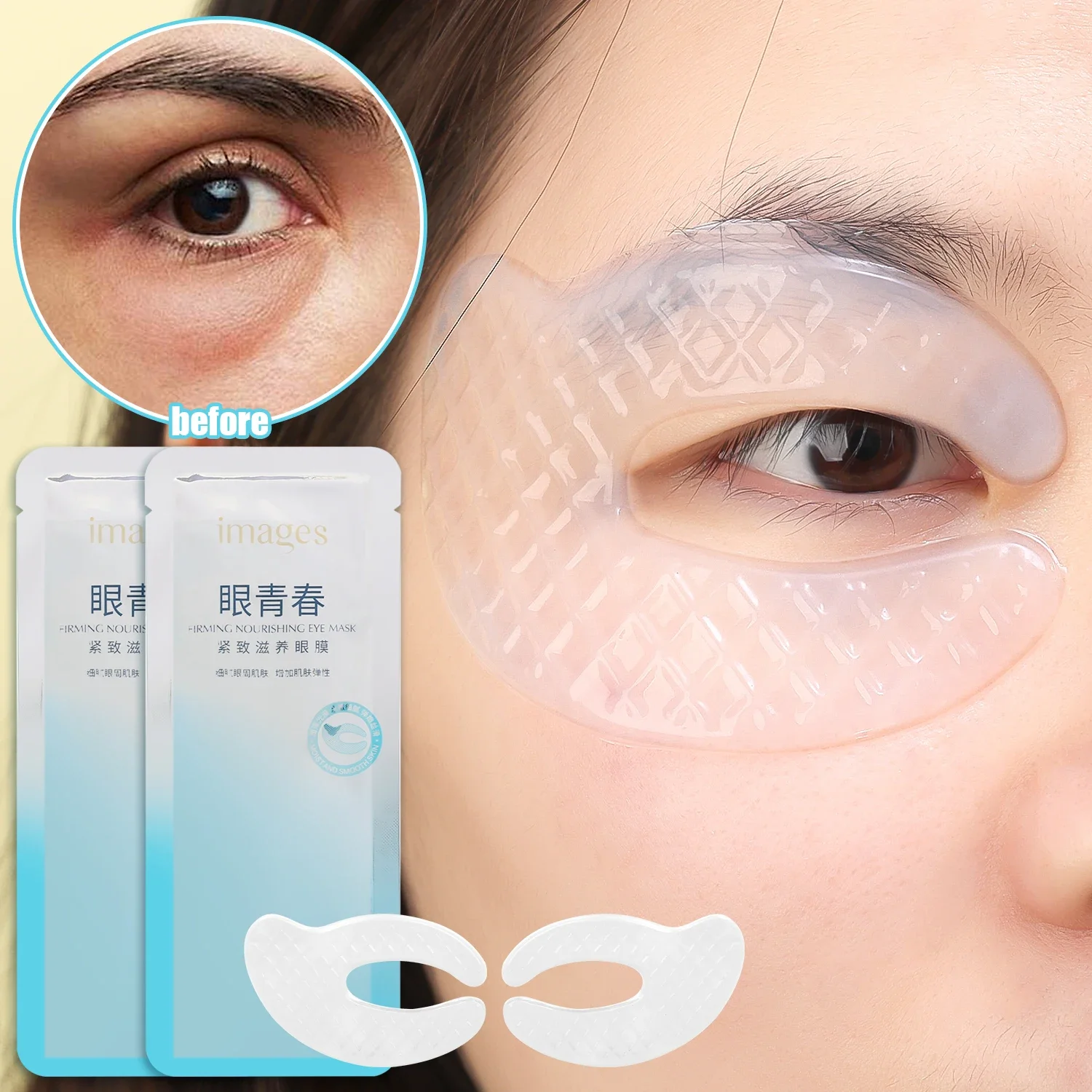 12PCS Collagen Eye Mask Patch Anti-Wrinkle  Remove Eye Dark Circles Patches Hydrating Moisturizing Smooth Eyes Base Care Women 4