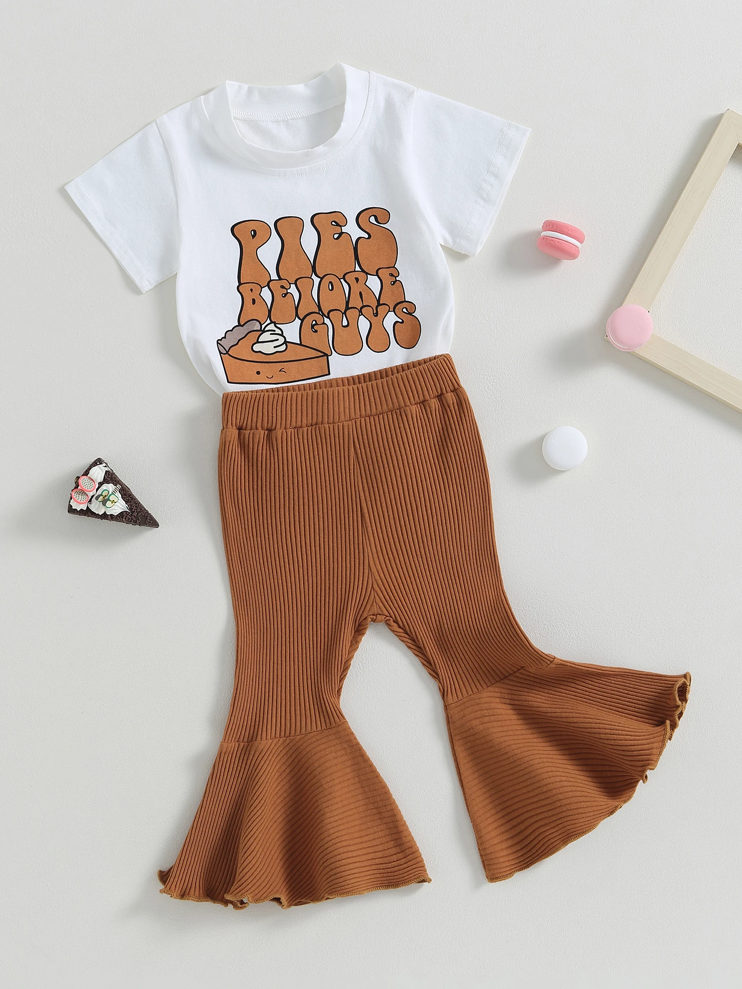

Cute Little Girls Halloween Costume Set with Ghost Print Long Sleeve Dress and Matching Leggings 1-6 Years
