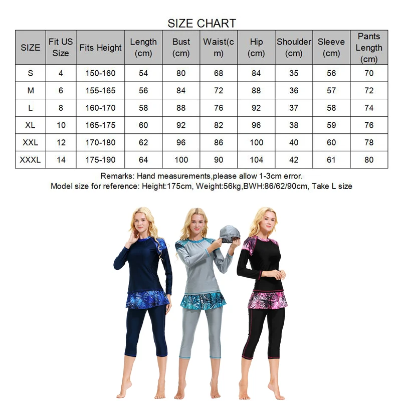 Muslimah Ladies Swimming Wear Women Elastic Hajib Islamic Swim Suits Full Cover Swimwear Rashguards Tankini Burkini Muslim Mujer