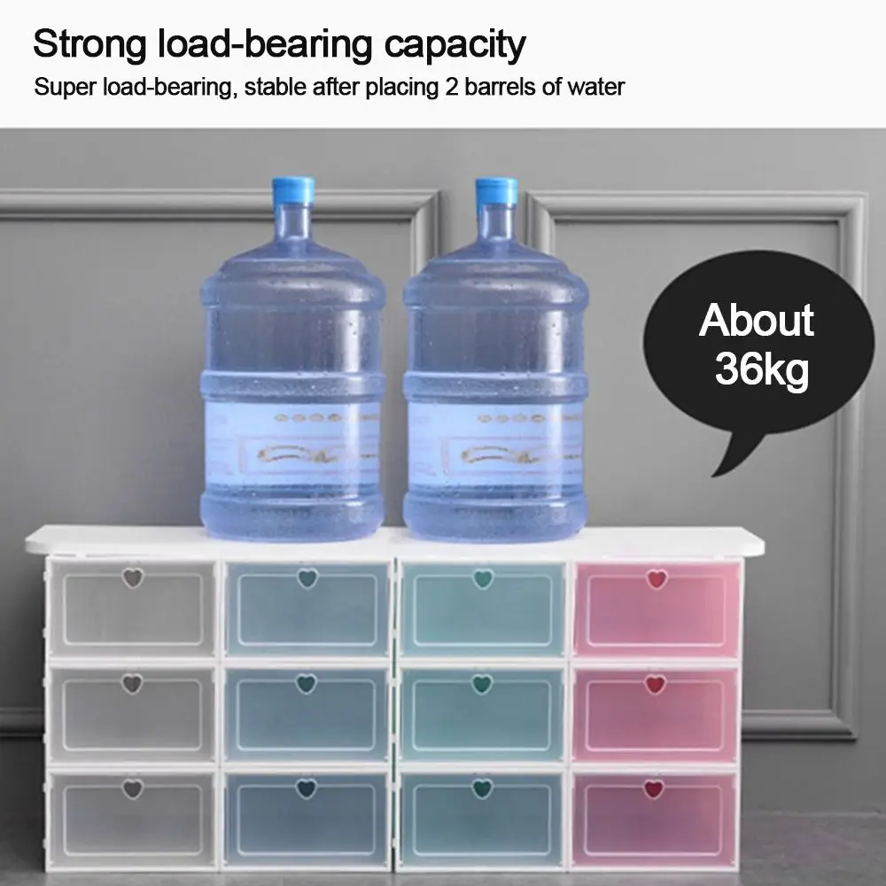 Shoe Organizer Thickened Drawer Case Foldable Clear Dustproof Plastic For Shoes Shoe Cabinet Rack shoe rack shoe organizer shoe cabinet