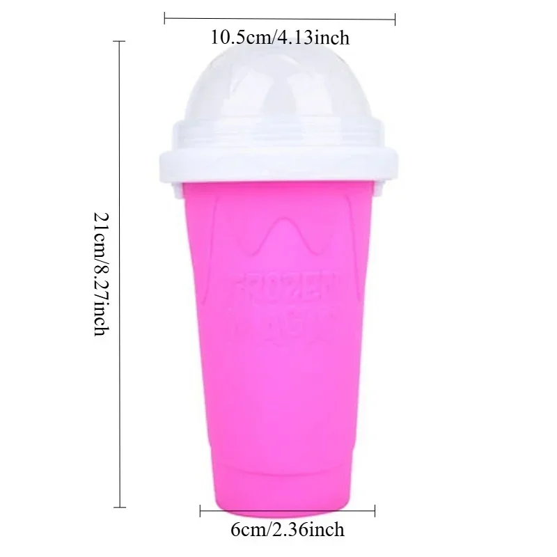 Quick-Frozen Silicone Smoothies Cup Ice Cream Milkshake Bottle Summer DIY Juice Iced Cup Freezed Portable Squeeze Slushie Cups 5