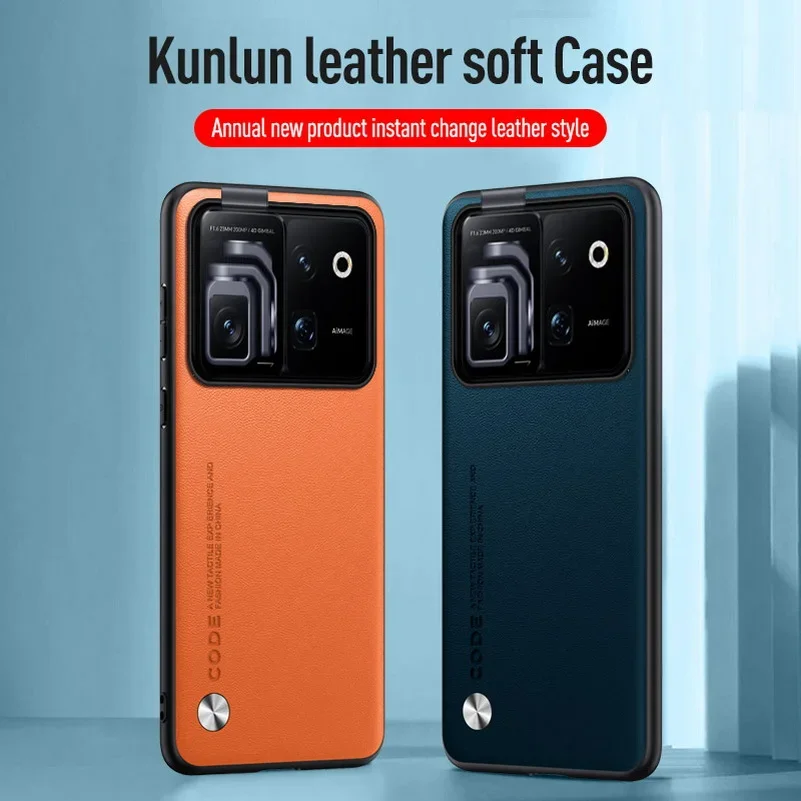 Enhanced Protective PU Leather Phone Case with Silicone Matte Bumper and Shockproof Cover