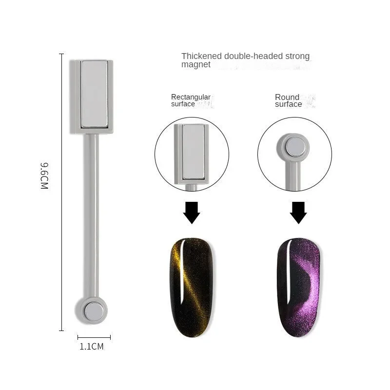 Nail Cat Eye Magnet Thickened Multifunctional Strong Magnetic Double Head Fancy 3D Cat Eye Effect