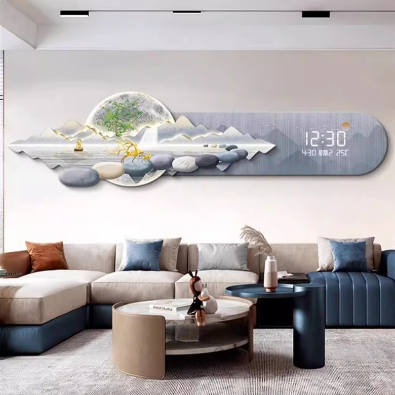 Modern Digital Wall Clock Minimalist Design Automatic Classic Wall Clock European Luxury Vintage Metal Horloge Household Goods