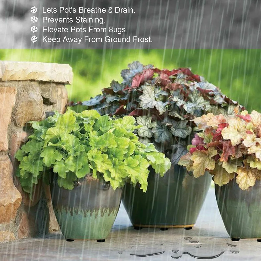 

24pcs Non-Slip Flower Pot Feet Plant Pot Feet Flower Pot Support Nvisible Low Profile Flower Pot Decorative Ornaments