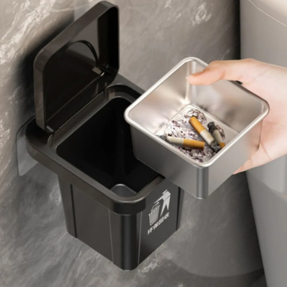 Silicone Ashtray Air Purifier Ashtray Wood Ashtray Cigarettes Ashtray Portable Ashtray Stainless Steel Ashtray Metal Ashtray Ceramic Ashtray Wall Mounted Ashtray Bathroom Wall Hanging Notch Home Trash Can Ashtray Multi Scenario Apply Personality Anti-Fly Ash Ashtrays