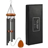 1pc 6 Tubes Aluminum Alloy Wind Chimes with Hook Black Bells for Outside Home Wedding Party Memorial Decoration Ornaments Gifts 1