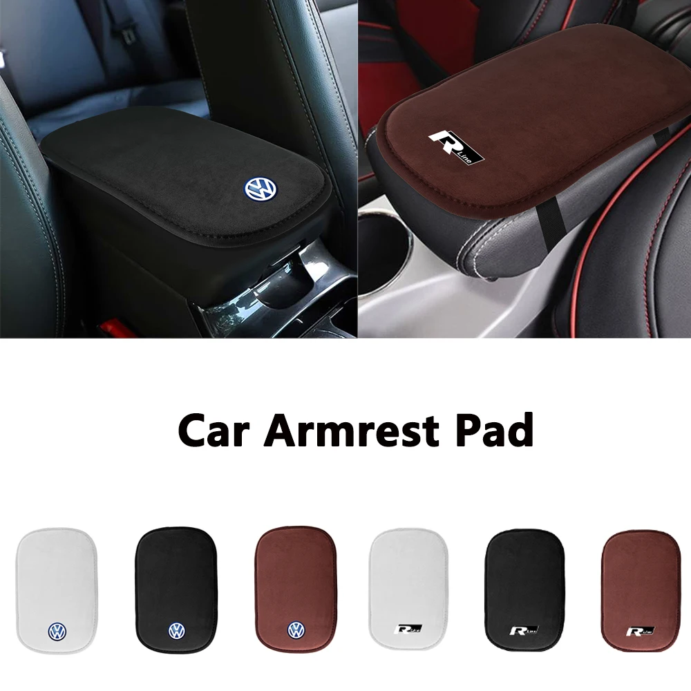 1 Pz Pelle Scamosciata Auto Bracciolo Centrale Antiscivolo Pad Accessori Interni Auto Per Volkswagen Golf 4 5 6 7 Bora Beetle R Line