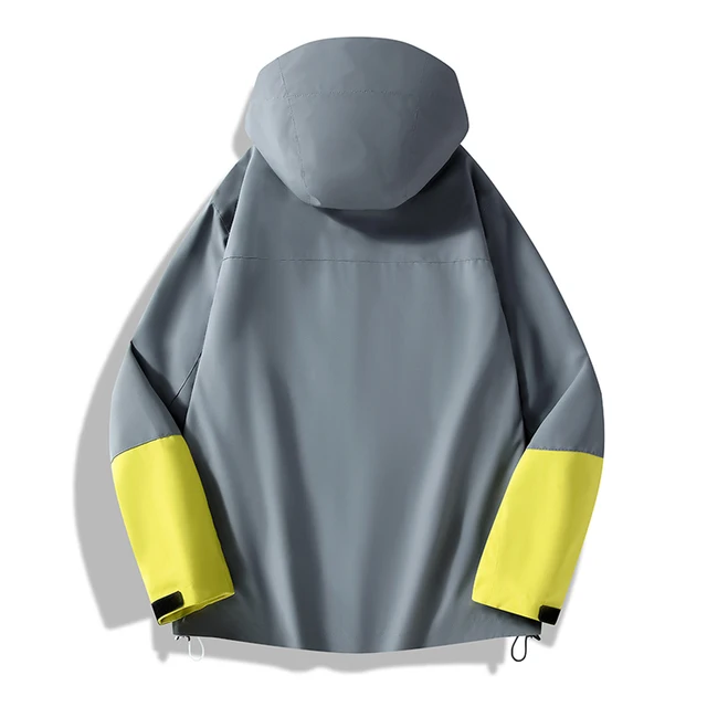 JNLN Unisex Waterproof Softshell Jacket Hiking Camping Climbing Trekking Hooded Windbreaker Casual Sporty Rain Coat Men Women