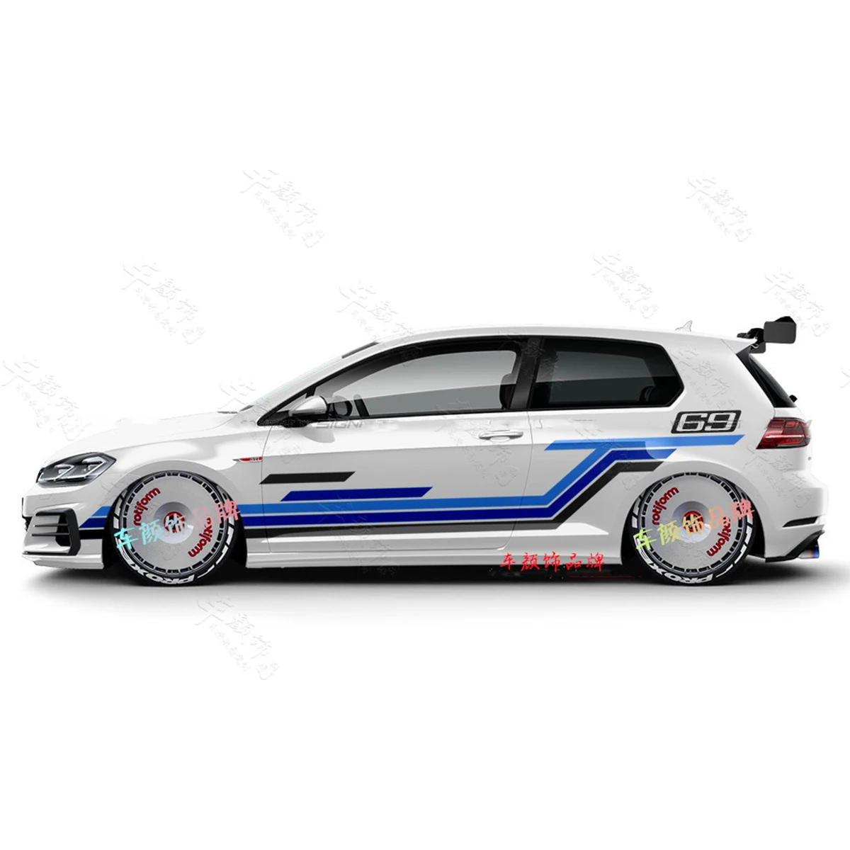 Car Stickers For Golf 5 Gti Door Car Accessories For Vw Golf 6 Golf 7 Gti  Polo Vinyl Hood Custom Goods For Golf 7 6 Body Decal