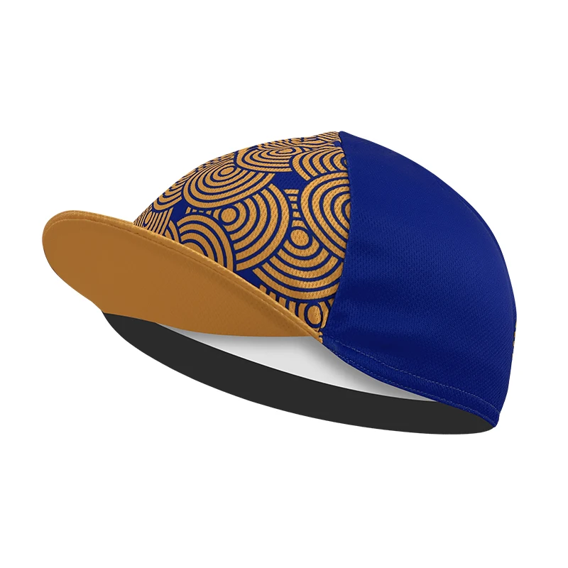

Classic cycling caps Topi Bersepeda Poliester Topi Sepeda Menyerap Popular dot Blue and yellow simplicity