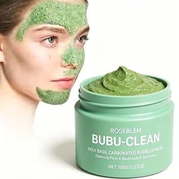 Basil Carbonated Bubble Mask 100g Deep cleansing, Cleans Pores, Removes Blackheads, Controls Oil Suitable For All Skin Types 1
