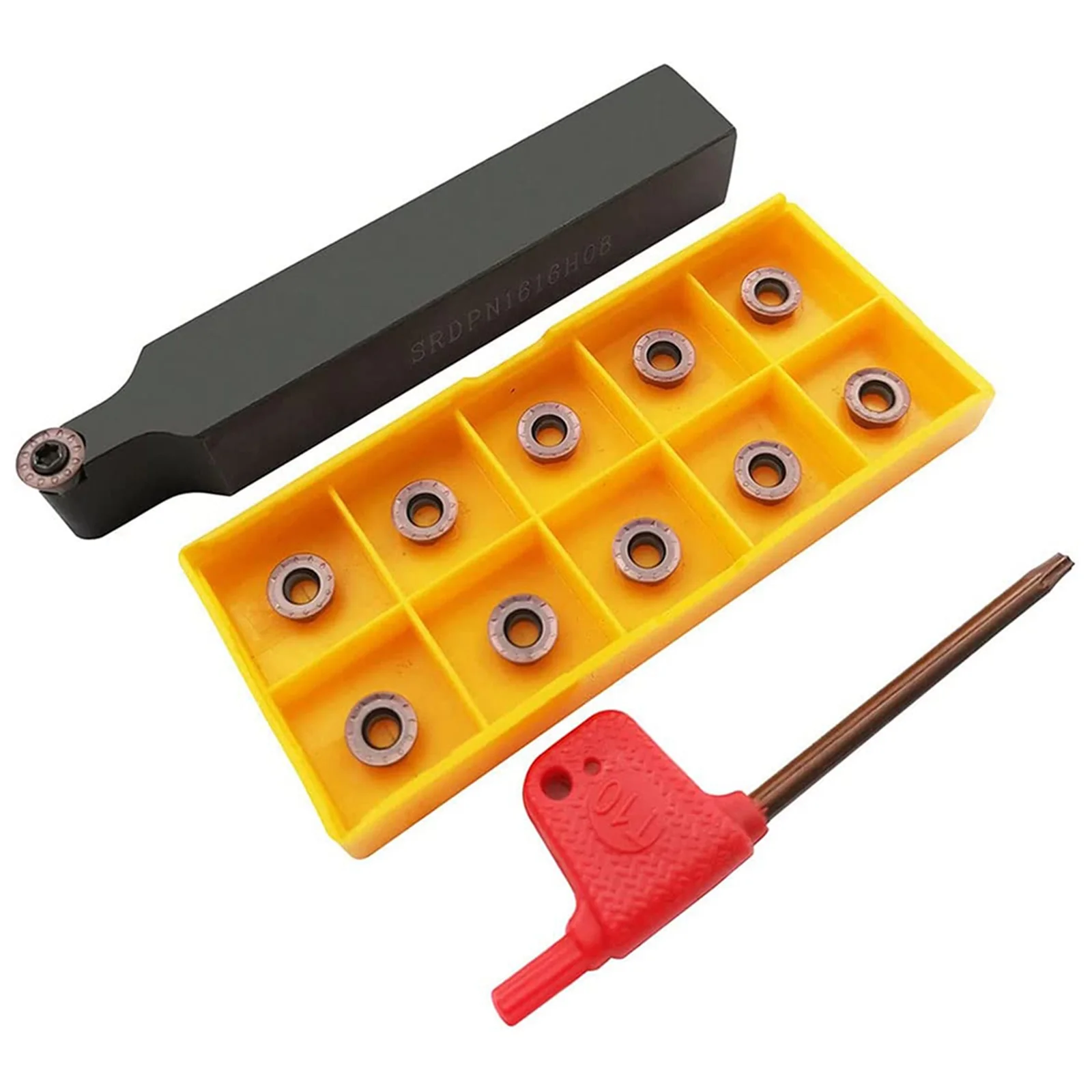 

1pc SRDPN1616H08 16mm Shank Tool Holder RPMT08T2 Carbide Inserts T15 Wrench FOR Home DIY Supplies Toolholding