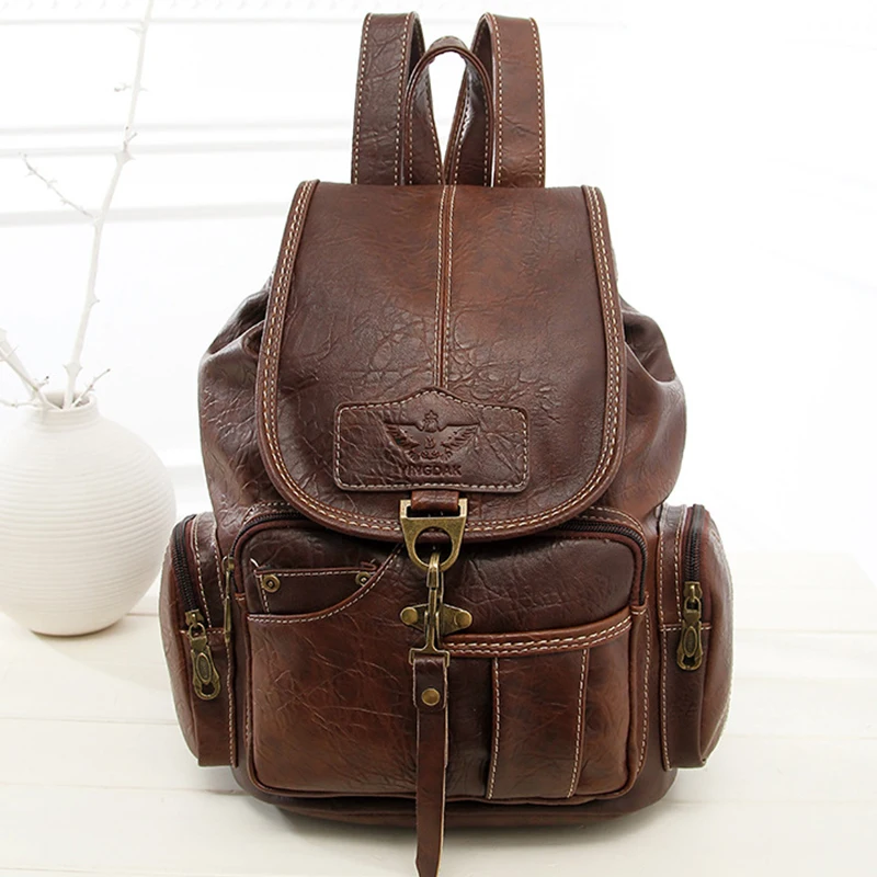 Female Backpack Mochila Feminina Leather Women Mochila Mujer Girls