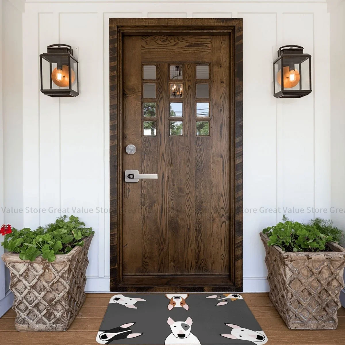 English Bull Terrier Dog Animal Bathroom Non-Slip Carpet Squad Bedroom Mat Entrance Door Doormat Home Decor Rug